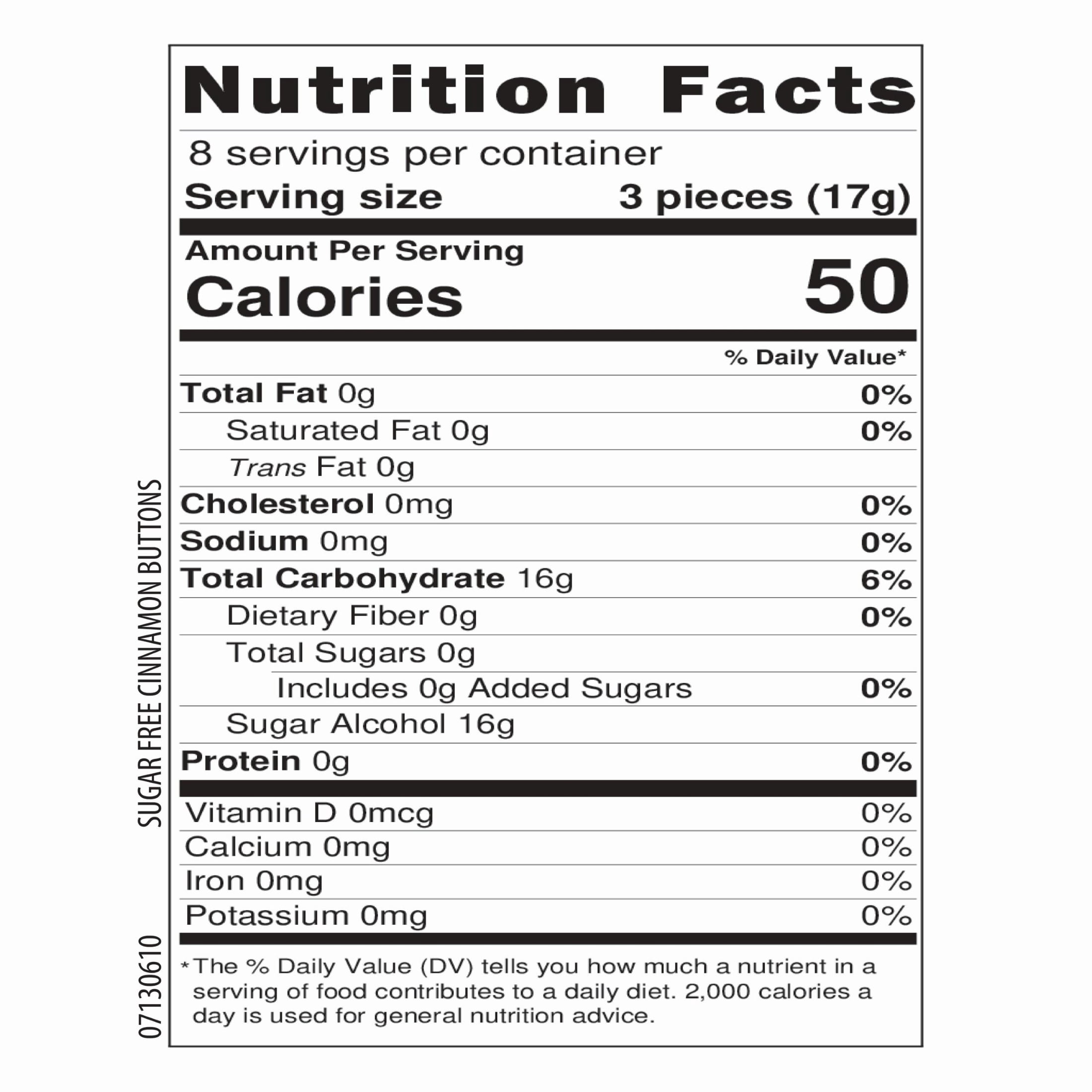 Howe Sugar Free Cinnamon Buttons Hard Candy, 5 oz, Bag