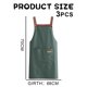 thumbnail image 2 of Delantal Dinheiro 3 piezas impermeable y resistente al aceite, delantal de cocina para adultos para cocinar en el hogar, PVC antiincrustante y resistente al desgaste, ropa de trabajo para la cintura, 2 of 5