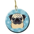 thumbnail image 1 of Snowflake Fawn Pug Ceramic Ornament, 1 of 1