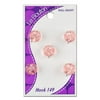 Le Bouton 3/8" Light Pink Clear Shank Buttons, 5 Count