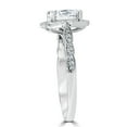 thumbnail image 2 of Silvago Jewel Round Cut 2 Ct Lab Created Diamond Anniversary Ring - Stamped 14K White Gold Plated Anniversary Diamond Ring - Floral Halo Engagement Wedding Anniversary Ring for Her - Proposal Rings, 2 of 3