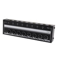 thumbnail image 3 of Amplificador de auriculares Portátil de metal de 8 canales, Amplificador de auriculares de estudio y escenario con control de volumen independiente, de distribución, 3 of 7