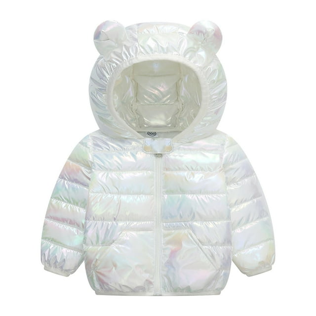 MeetoTime Doudoune Imperméable pour Garçons et Filles, Manteaux d'Hiver Chauds avec Capuche