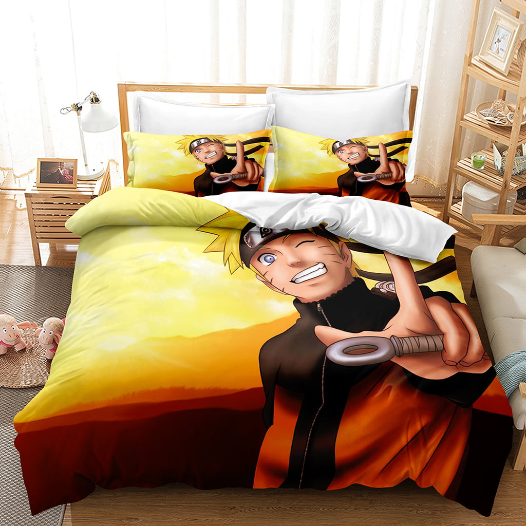 Naruto Bedding Sets Anime Comforter Cover 3D Printed India  Ubuy