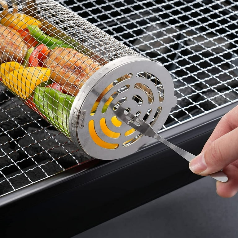 Mesh grill outlet basket