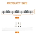 thumbnail image 2 of 2pcs Broom Holder Wall Mount, Stainless Steel Broom Organizer Self Adhesive with 3 Racks & 4 Hooks, Silver, 2 of 5