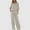 Khaki, variant on Heisall Women's Two Piece Lounge Set Long Sleeve Top and Wide Leg Pants Solid Color Casual Spring Summer Outfits