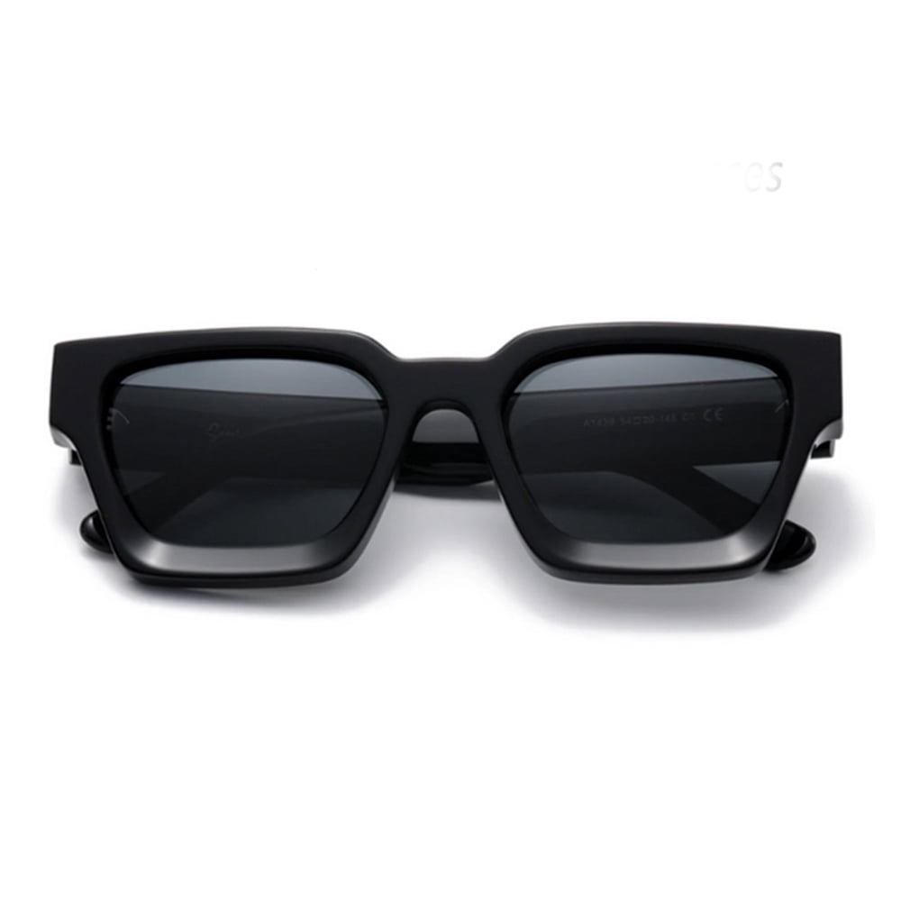 Men Women Sunglasses Retro Rectangle Y2K Sunglasses Thick Square Frame Fashion Black Shades Rave Fashion