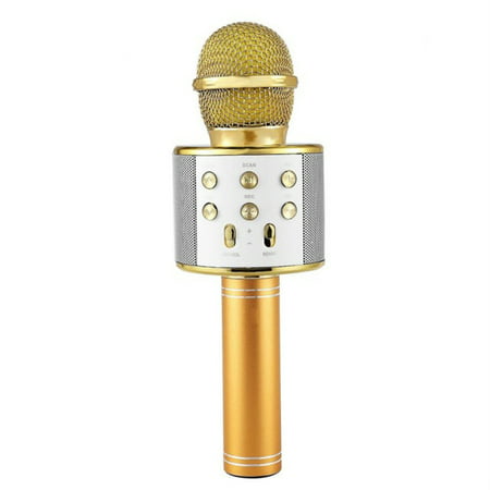 Bluetooth Wireless Microphone Handheld Karaoke Mic USB KTV Player Bluetooth Speaker Record Music Microphones (Best Microphone To Record Music)