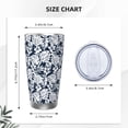 thumbnail image 4 of Picia Hawaiian Style Pattern 20 oz Tumbler Stainless Steel Vacuum Insulated Coffee Ice Cup Double Wall Travel Flask Dual Lid Water Bottle, Eco-friendly Car Cup-Without Straw, 4 of 8