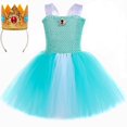 thumbnail image 3 of Disfraz de princesa Rosalina para niñas, vestido de tul con tutú verde menta, vestido de fiesta para niños, cumpleaños, Halloween, carnaval, ropa para fiesta, 3 of 5