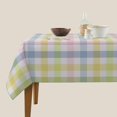 thumbnail image 2 of Spring Easter Square Tablecloth - 52x52" Pink Green Plaid, Washable Wrinkle-Free Waterproof Fabric for Indoor/Outdoor Use, 2 of 6