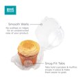 thumbnail image 4 of good natured 3" Clear Plastic Cupcake and Muffin Container with Lid, Pack of 60 - Perfect for Individual Cupcakes, Plant-Based Cupcake Carrier and Holder, 4 of 6