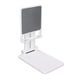 thumbnail image 5 of Soporte para teléfono celular para escritorio, varillas dobles plegables para iPhone, tableta, teléfono inteligente, grabación en vivo, color blanco, 5 of 14