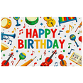 thumbnail image 6 of Colorful Music Themed Happy Birthday Banner Background Party Supplies Photography Props Decorations for Birthday Party Kids Celebration Event Photo Booth Decor, 6 of 8
