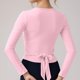 thumbnail image 3 of MHFRRA Camisetas de Mujer para Uso Diario, Cuello En V, Manga Larga con Diseño de Lazo, Estilo Casual y Cómodo para Todas Las Estaciones, para Bailar y Actividades de Ocio. Rosa, 3 of 4