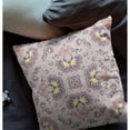 thumbnail image 4 of Divine Flowers Indoor/Outdoor Pillow with Removable Cover in Brown Yellow 16x16, 4 of 5