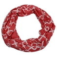 thumbnail image 2 of Pop Fashion Women's Scarf with Zipper Pocket & Pattern Print Interlocking Chain Square (Coral), 2 of 7