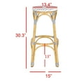 thumbnail image 4 of SAFAVIEH Kipnuk Stool Grey/White (Indoor/Outdoor) Grey / White, 4 of 5