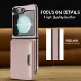 thumbnail image 2 of for Samsung Galaxy Z Flip 7 FE / Z Flip 6 Wallet Case with Detachable Magnetic Credit Card Slots, Premium PU Leather Slim Fit Kickstand Drop Protective Anti-Scratch Skin Friendly Back Case, Rosegold, 2 of 8