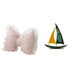 thumbnail image 1 of Cojín de proa de estilo rústico moderno y escultura de de hierro para una cómoda silla de estudio y centro de mesa decorativo., 1 of 8