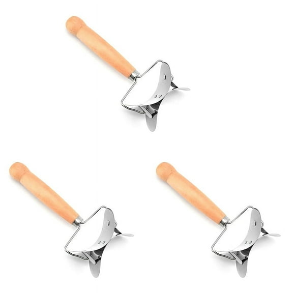 3X Stainless Steel Dumpling Wrappers Skin Dough Cutter Circle Roller Ravioli Dumpling Maker Cutter Pastry Cutting Tool