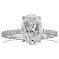 thumbnail image 5 of 2.00 Ct Certified Moissanite Oval Cut Solitaire Engagement Ring 18K White Gold Plated and Sterling Silver Promise Ring Wedding Jewelry Valentine Gift, 5 of 5