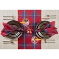 thumbnail image 3 of Plaid Table Runner 60 Inches - 100% Pure Linen Red and Navy Tartan Plaid Table Runner 14 x 60 Inch Ideal for Dresser and Coffee Tables, 3 of 5