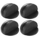 thumbnail image 1 of Uxcell 4-Pack Topes de Puerta Montados en el Suelo, Tope de Puerta de Acero Inoxidable en Forma de Media Cúpula con Amortiguador de Goma Plástica [Negro], 1 of 7