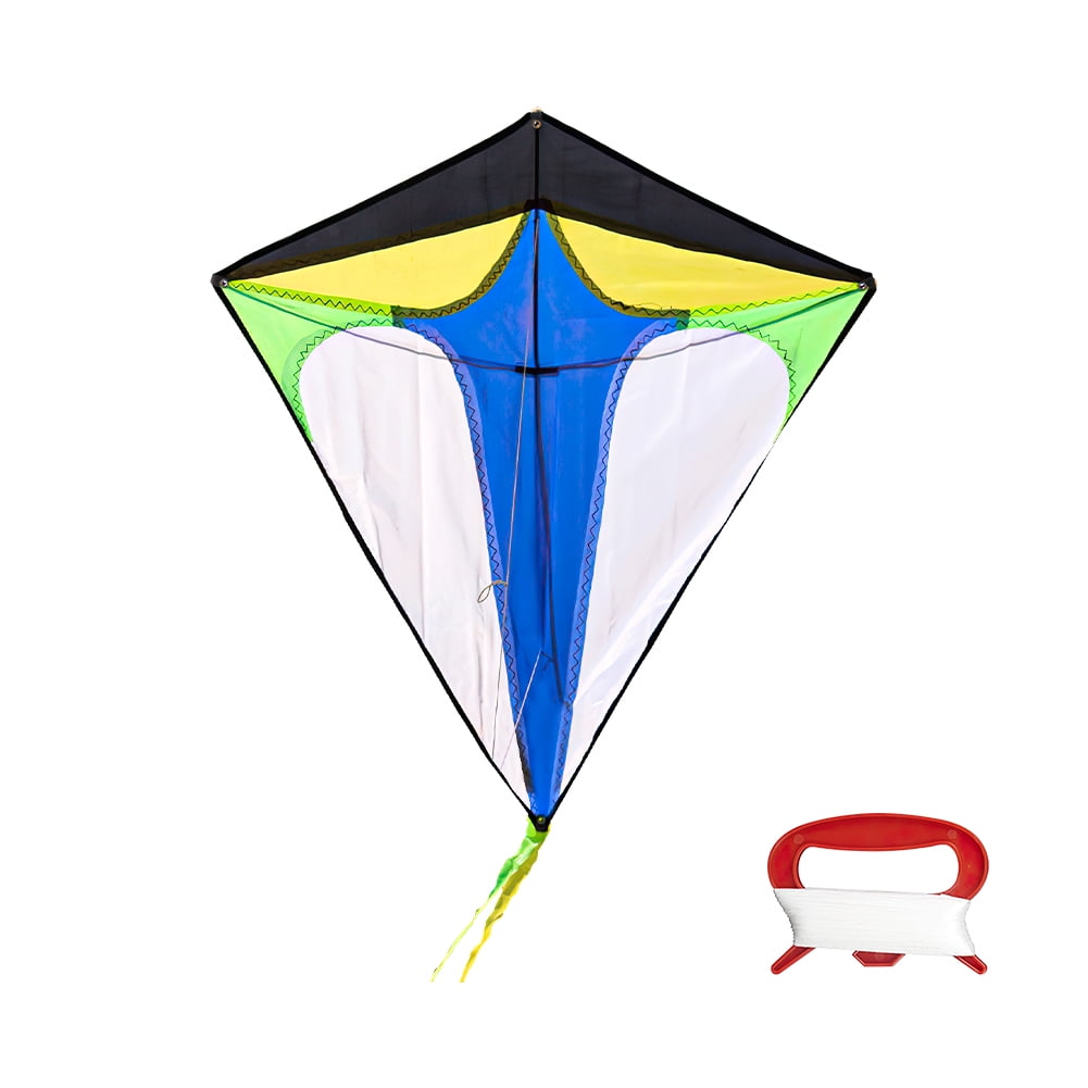 Kepooman Outdoor Polyester Diamond Kite with Tails, Outside Activities for Friends and Family Kepooman Outdoor Polyester Diamond Kite with Tails, Outside Activities for Friends and Family