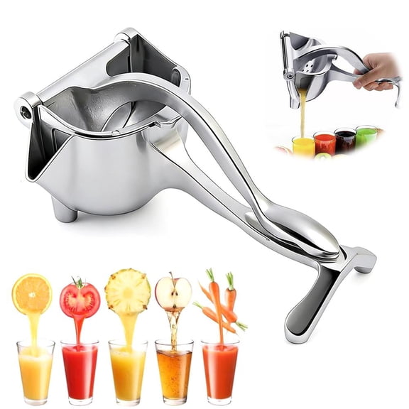 Heavy Duty Manual Fruit Juicer Press, Fruit Juice Squeezer Handheld Aluminum Alloy, Non-Slip Ergonomic Grip, Easy to Use & Clean, Efficient Extraction of Citrus, and Other Fruits