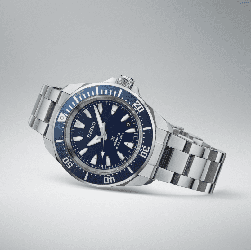 SEIKO PROSPEX ソーラー Seiko Prospex Sea Samurai Diver Blue Dial Stainless Steel Watch