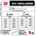 thumbnail image 5 of Milwaukee Tool 3/8&rdquo; Drive 28pc Ratchet & Socket Set with PACKOUT Low-Profile Compact Organizer - SAE, 5 of 12