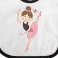 thumbnail image 4 of Inktastic Ballet Dancer for Little Girls Girls Baby Bib, 4 of 4