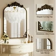 thumbnail image 5 of Lumora 26"x40" Arched Vintage Mirror Decorative Bathroom Wall Mirror,Bronze, 5 of 5