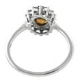 thumbnail image 3 of Carillon Princess Diana Brown Color Gemstone Solitaire Accents 925 Sterling Silver Women's Engagement Ring, 3 of 7