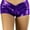 Purple, variant on ToBeInStyle Womens Sequined Shiny Sparkly Bling Booty Dance Shorts - Gold