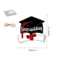 thumbnail image 4 of pdqouc 2024 Graduation Sign Wood Door Hanging Congratulations Doctor Hat Home Yard Porch Hanging Decoration Sign with Rope 2024 Grad Party Supplies Black, 4 of 8
