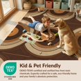 thumbnail image 4 of Design&I 5'x7' Washable Area Rug Snag-Free, Skid-Resistant Record Music Vinyl Themed Spinning Platter Geometric Rings Cd for Dining Room, Under Table, Home Office, 4 of 7