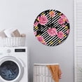 thumbnail image 7 of ZXCXRQFa Roses Flower Floral Stripe Wall Clock Silent 10 Inch Battery Operated Non Ticking Round Decorative Wood Quiet Clocks for Bedroom Office School Home, 7 of 7