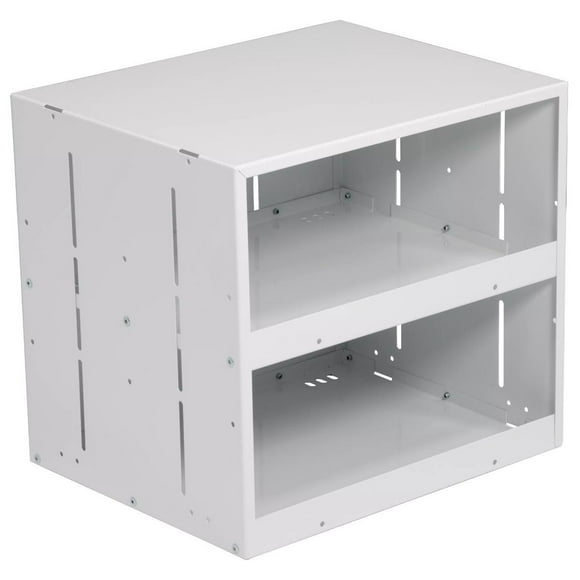 Weather Guard Système de Rangement pour Van Armoire 9962-3-01 Étagère/montage au Sol; 2 Étagères; Armoire Empilable; Acier; Blanc; Support de Montage Vendu Séparément