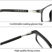 GJX 2026 New Reading Glasses Hanging Folding Magnetic Front Click Connect Neck Readers Lightweight Eyeglasses for Men and Women