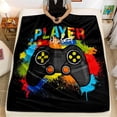 thumbnail image 3 of LHSHID Bedding Gaming Throw Blanket Super Soft Fleece Gamer Gift for Couch Sofa for for Kids Boys Teens Video Game 60x80in, 3 of 6