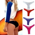thumbnail image 2 of huanledash Swimming G-string Solid Color T-shaped Quick-drying Soft Bikini Panties for Daily Wear, 2 of 8