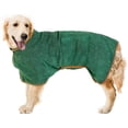 thumbnail image 5 of Bata de baño para perros, abrigo de secado para perros con cinturón ajustable, abrigo de Bata de baño para perros con cinta mágica, fácil de usar y quitar el verde PenghuiLiu 9024719108339, 5 of 5