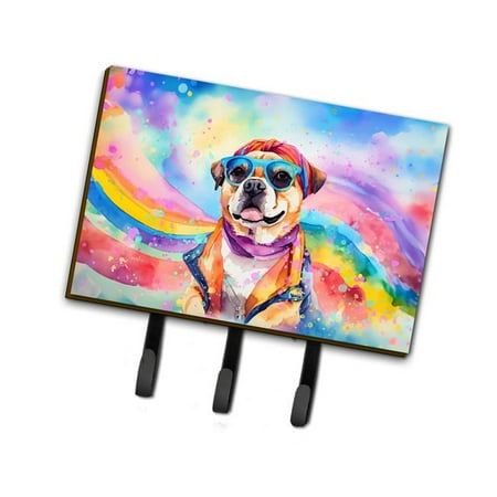 Carolines Treasures DAC2545TH68 9 x 6 in. Unisex Pug Hippie Dawg Leash or Key Holder