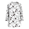 thumbnail image 6 of Craaazy Women's 3/4 Sleeve V-neck Collar Summer Casual Vacation T-shirts with Prints Gifts, 6 of 6