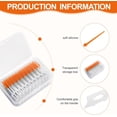 thumbnail image 3 of 240Pcs Interdental Brushes, Silicone Dental Floss Sticks with Storage Case, 2-in-1 Dental Brushes, Teeth Floss Sticks, Portable Dental Toothpicks Cleaning Tool for Braces Oral Care (Orange), 3 of 6
