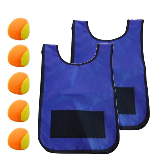 Eigraketly Dodgeball Sticky Vest Outdoor Throwing Ball and Playing Vest Kit Niños Juego de pelota Accesorio Billar