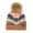Taupe, variant on CC Beanie with Pom & Aztec Pattern